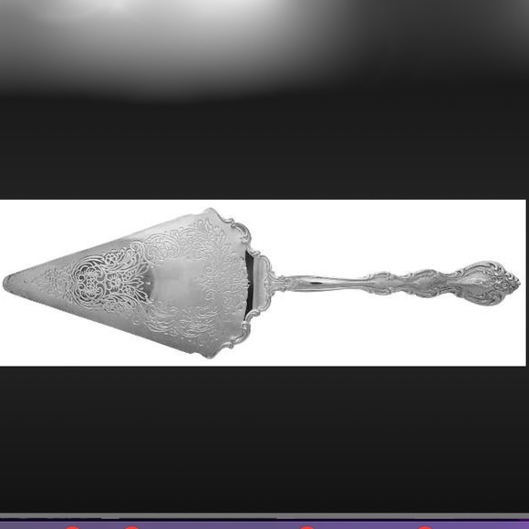 O8-Vintage 1960's Interlude Pattern Silver Plate Etched Cake Server/Knife - Picture 2 of 9